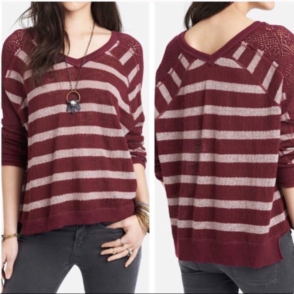We the Free Free People Oversized Striped Sweater